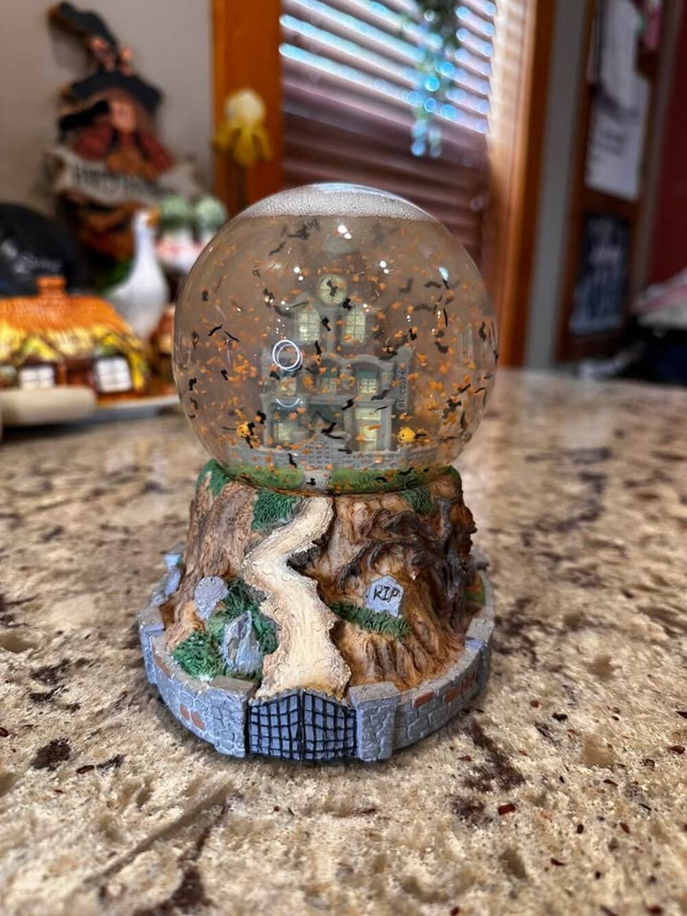 Starbucks Halloween Haunted House Light Up Snow Globe Water Globe